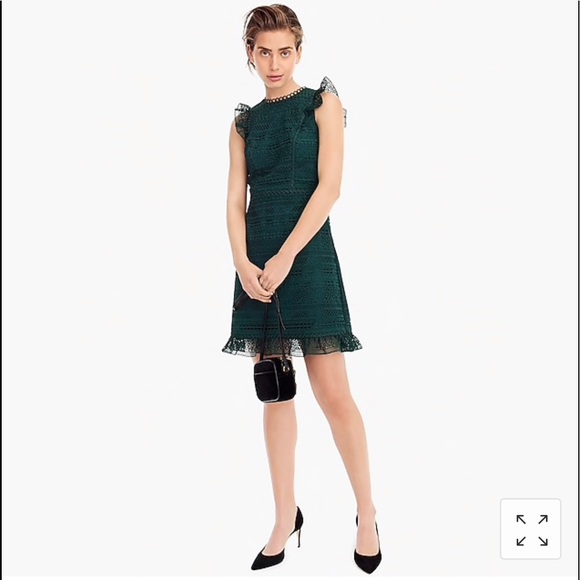 J Crew Cap Sleeve Ruffle Dress 